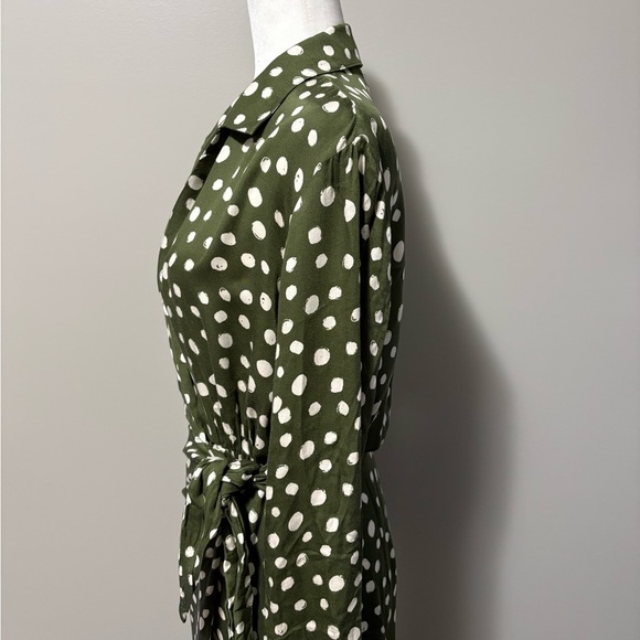 Velvet by Graham & Spencer Tie Front Wrap Polka Dot Long Sleeve Dress - Picture 8 of 14